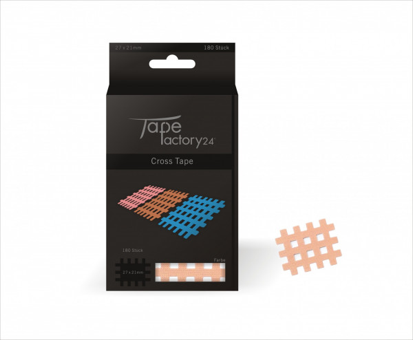 Tapefactory24 Cross Tape 27 x 21mm 180 Pflaster Box in beige